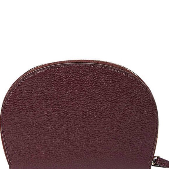 KATE SPADE Leather Rima Half Moon Wristlet Chocolate Cherry - Picture 7 of 13